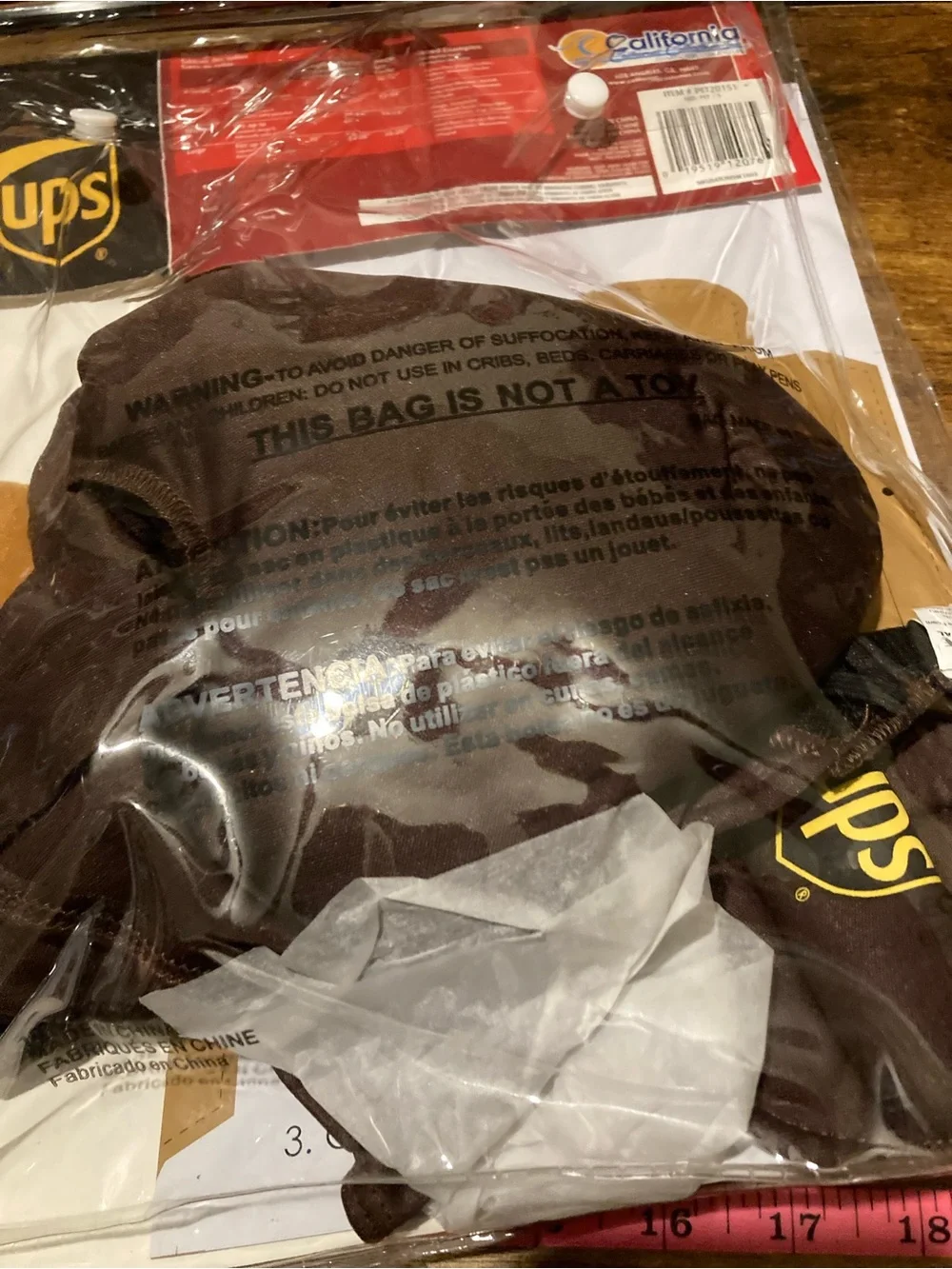 California Costume UPS Pal dog costume